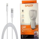 Picture of Dual Port Speedy USB Car Charger Adapter With USB C Cable - White