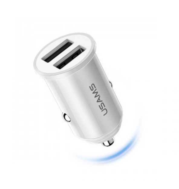 Picture of USB Dual Port High Speed Car Charger | White