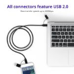 Picture of VD 4 in 1 USB-C to USB & USB-C to Lightning Cable | Black