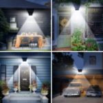 Picture of 228 LED Solar Security Lights Outdoor, Waterproof Outside Garden Lights Solar Powered with 270°Wide Angle Wireless Solar Fence Lights 3 Modes for Wall Patio Yard Pathway Garage (Cool White)