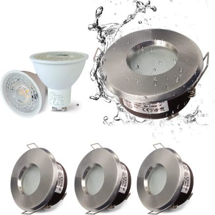 Picture of 4X IP65 Waterproof LED Ceiling Recessed Downlight | 5W Cool | White 6000K for Bathroom and Kitchen