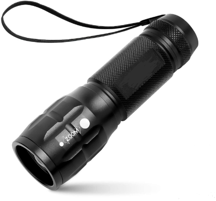 Picture of LED Torch, Adjustable Focus Waterproof Flashlights, Powerful Handheld Torch Battery Powered Indoor Emergency Use,3 AAA Batteries Included