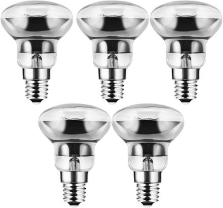 Picture of Lava Lamp Bulbs | 30W Spot Reflector Bulbs | R39 E14 Small Edison Screw Cap, Spotlight Halogen Light Bulb, Warm White 3000K | Pack of 5 