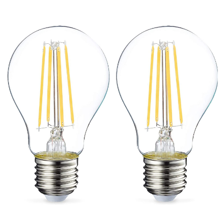Picture of LED E27 Edison Screw Bulb, 7W (equivalent to 60W), Clear Filament, Non Dimmable, (Pack of 2)